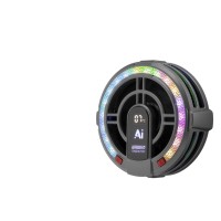 Manyetik Klipsli Telefon Tablet Soğutucu Fan Rgb Isı Göstergeli Ipad Uyumlu Gri HDX4385