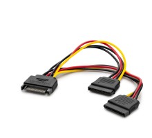Sata Power 2 Li Çoklayıcı Kablosu 15 Cm Siyah HDX5519