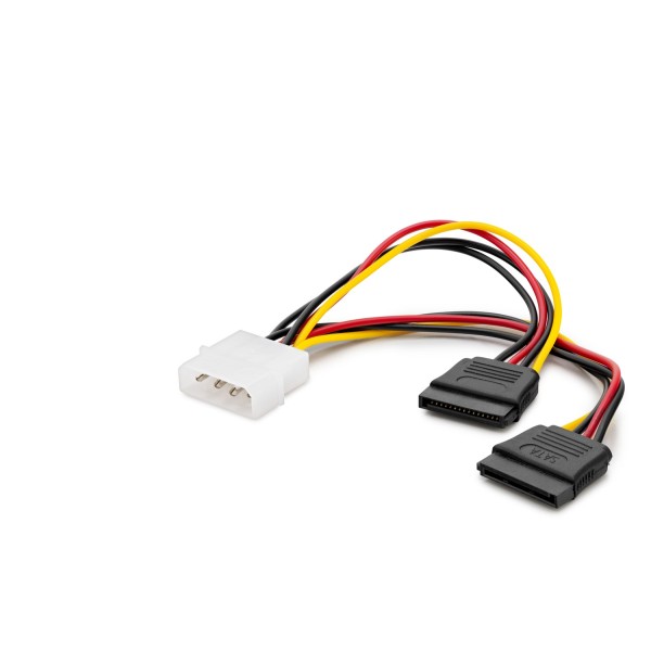 toptan-xml-dropshipping-Sata Power Y Kablosu 2 In 1 20 Cm - Siyah HDX5522