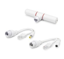 Poe Combiner Mux 2 In 1 Rj45 Veri + Güç Birleştirici Adaptör - Beyaz HDX5550