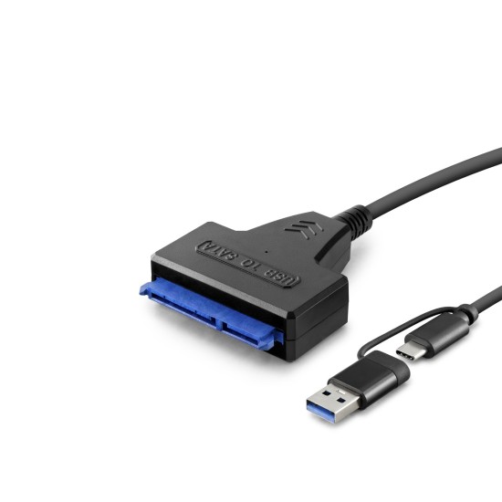 toptan-xml-dropshipping-Type-C ve USB 3.0 to SATA HDD SSD Dönüştürücü Kablo 37 cm Siyah HDX5571