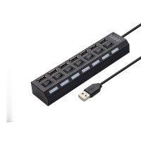 Usb Anahtarlı Hub 7 Port 480 Mbps Siyah HDX7001