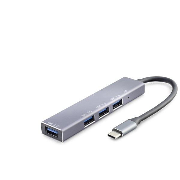 toptan-xml-dropshipping-Type-c 3.0 Hub 4 Port 5 Gbps Gri HDX7043