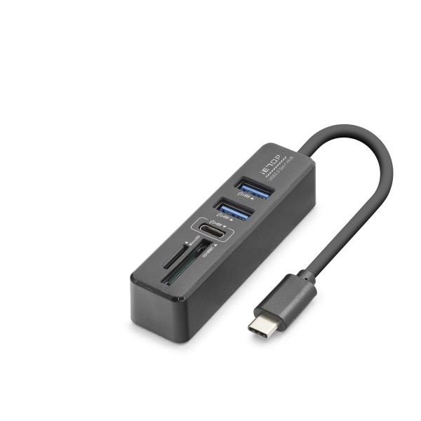 Type-c 3.2 Gen1 Hub Kart Okuyucu 5 Port 5 Gbps Siyah HDX7060