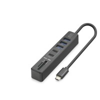 Type-c 3.2 Gen1 Hub Kart Okuyucu 7 Port 5 Gbps Siyah HDX7061