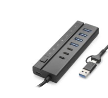 Usb Type-C 3.2 Gen1 Hub Anahtarlı 8 Port 5 Gbps Siyah HDX7062