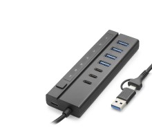 Usb Type-C 3.2 Gen1 Hub Anahtarlı 8 Port 5 Gbps Siyah HDX7062