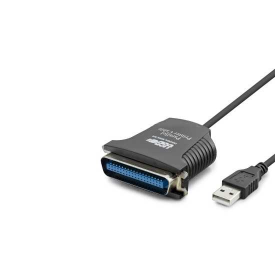 toptan-xml-dropshipping-Usb To Paralel Lpt Yazıcı Dönüştürücü Kablosu 80 Cm Siyah HDX7526