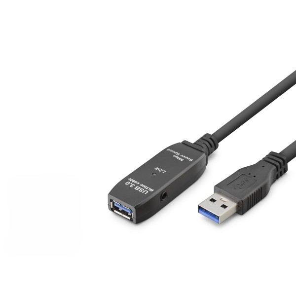toptan-xml-dropshipping-Usb 3.0 Active Repeater Uzatma Kablosu 5 M Siyah HDX7561