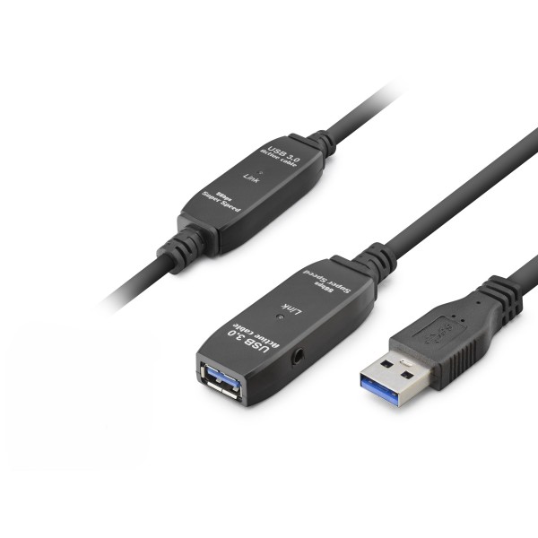 toptan-xml-dropshipping-Usb 3.0 Active Repeater Uzatma Kablosu 10 M Siyah HDX7562