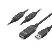 Usb 3.0 Active Repeater Uzatma Kablosu 20 M Siyah HDX7564
