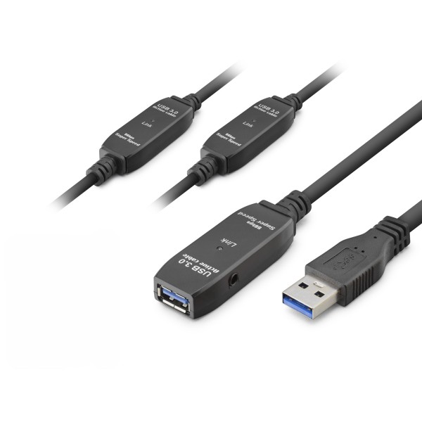 toptan-xml-dropshipping-Usb 3.0 Active Repeater Uzatma Kablosu 20 M Siyah HDX7564