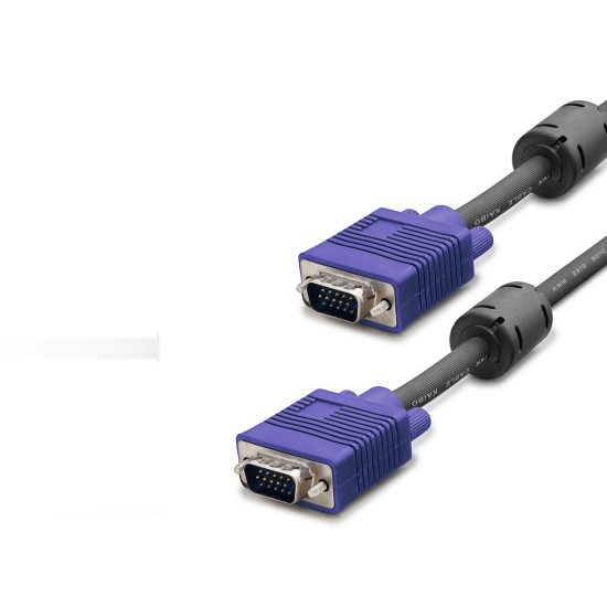 toptan-xml-dropshipping-Vga Kablo Od 7.3 Mm 3 M Siyah Mavi HDX7783