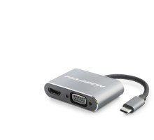 Type-C Combo Hub Hdmi 4K Vga 2 Port Gri HDX7838