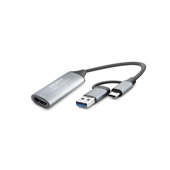 toptan-xml-dropshipping-Hdmi Video Capture Type-C + Usb3.0 4K 30Hz Gri HDX7856