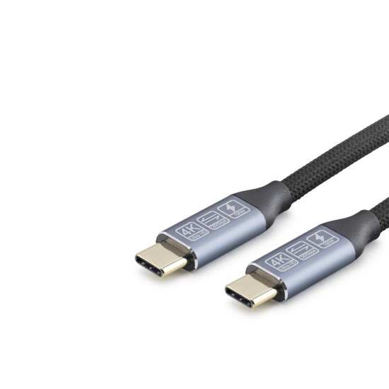 toptan-xml-dropshipping-Type-C Usb 3.2 Gen2 20 Gbps 100W 4K 60Hz Şarj Ve Data Kablosu 2 M Siyah HDX7883