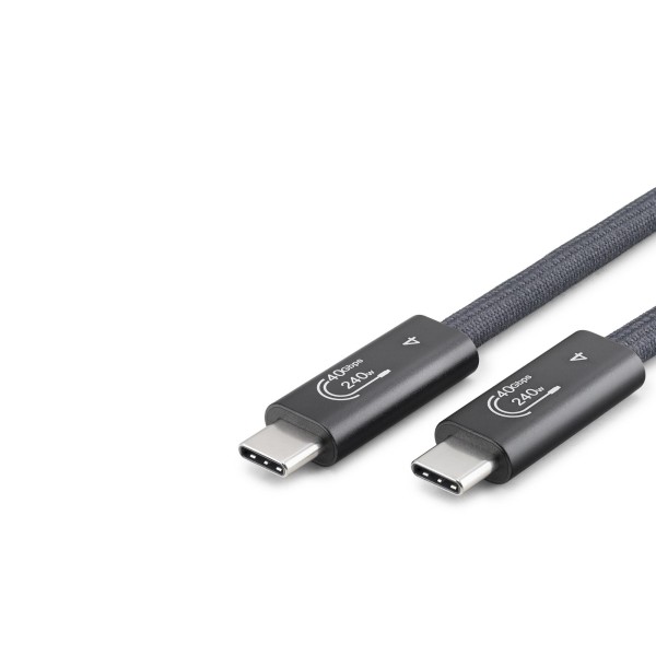 toptan-xml-dropshipping-Type-C Usb4 40 Gbps 240W 8K 60 Hz Şarj Ve Data Kablosu 1 M Siyah HDX7886