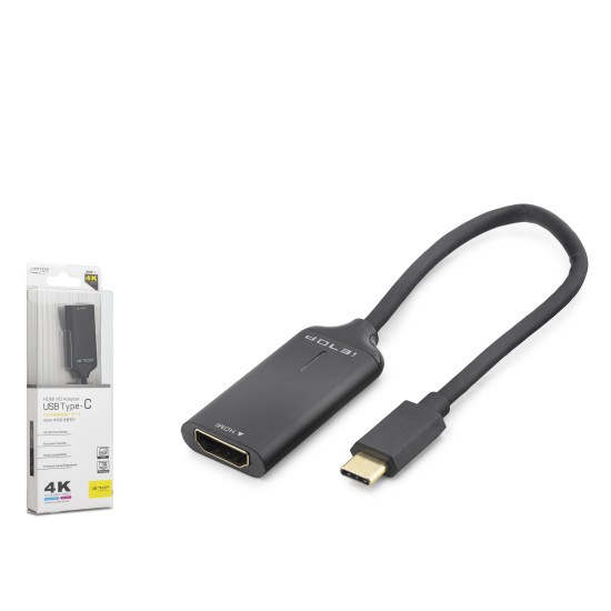 toptan-xml-dropshipping-Type-c To Hdmı Görüntü Dönüştürücü 4K 30Hz 20 Cm Siyah HDX7898
