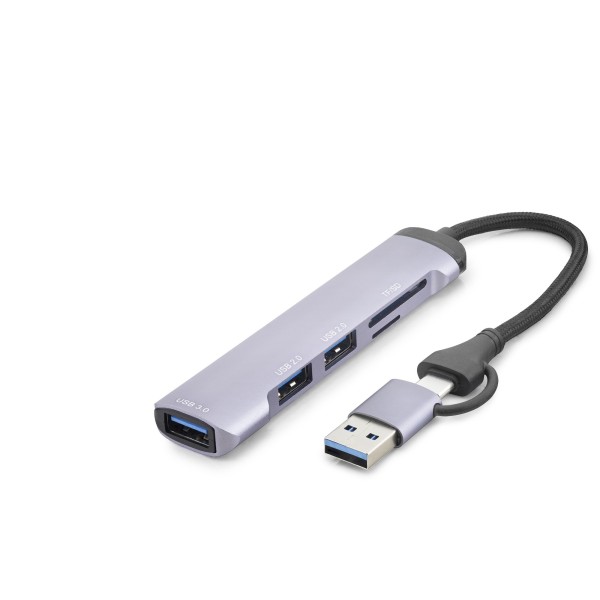 Usb Type-c 3.0 Hub Kart Okuyucu 5 Port 5 Gbps Gri HDX7900