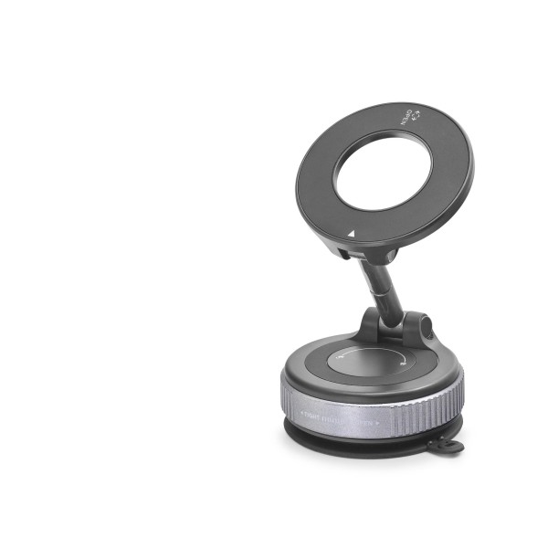 toptan-xml-dropshipping-Magsafe Uyumlu Manyetik Vantuzlu 360° Döner Araç Içi Telefon Tutucu Metal - Siyah HDX8028