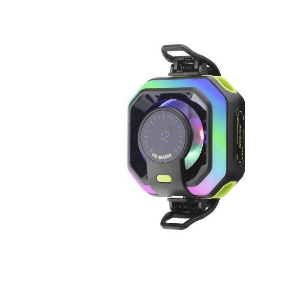 toptan-xml-dropshipping-Manyetik Telefon Soğutucu Fan Rgb Isı Göstergeli Siyah JS86
