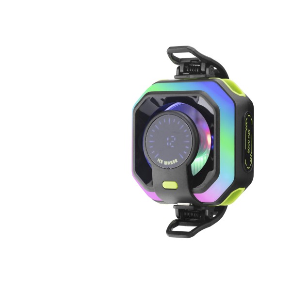 toptan-xml-dropshipping-Manyetik Telefon Soğutucu Fan Rgb Isı Göstergeli Siyah JS86