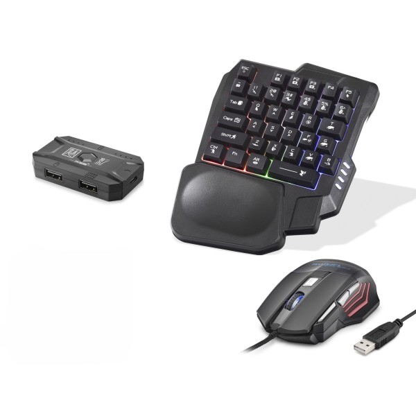 toptan-xml-dropshipping-Mobil Oyun Klavye Mouse Dönüştürücü Seti Rgb Siyah K191