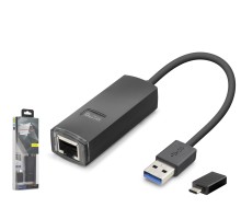 Usb 3.1 Usb Type-c Gen1 Ethernet Adaptör Gigabit Siyah LAN03