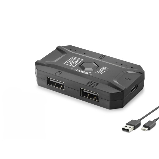 toptan-xml-dropshipping-M1 Pro Mobil Oyun Klavye Mouse Dönüştürücü Adaptör Bluetooth 5.0 Type-C Siyah