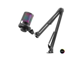 Gaming Rgb Mikrofon Seti Ayarlı Masa Kolu Type-C 192Khz 24Bit - Siyah ME6S35B