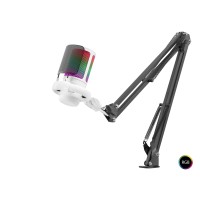Gaming Rgb Mikrofon Seti Boom Mikrofon Kolu Type-C 192Khz 24Bit Beyaz ME6S35W