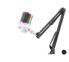 Gaming Rgb Mikrofon Seti Boom Mikrofon Kolu Type-C 192Khz 24Bit Beyaz ME6S35W