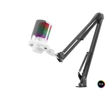 Gaming Rgb Mikrofon Seti Boom Mikrofon Kolu Type-C 192Khz 24Bit Beyaz ME6S35W