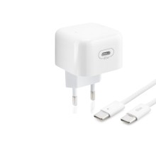 Type-c Hızlı Şarj Seti 45W Type-c Adaptörlü 1 M Örgülü Kablolu Beyaz ND1014