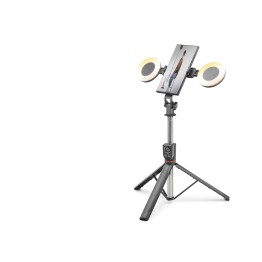 Telefon Tripodu Ve Selfie Çubuğu Çift Led Bluetooth Kumandalı 182 Cm Siyah ND1033
