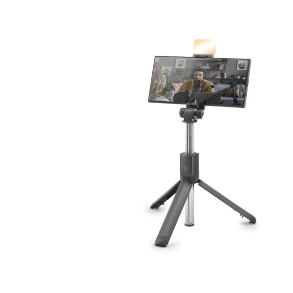 Telefon Tripodu Ve Selfie Çubuğu Led Bluetooth Kumandalı 69 Cm Siyah ND1038