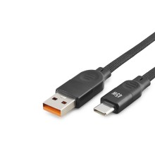 Usb Type-c Şarj Ve Data Kablosu 45W 1 M Örgülü Siyah ND1102