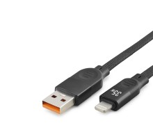 Usb Lightning Şarj Ve Data Kablosu 35W 1 M Örgülü Siyah ND1152