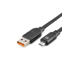 Micro Usb Şarj Ve Data Kablosu 6A 1 M Örgülü Siyah ND1181