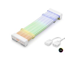 24 Pin Argb Anakart Güç Uzatma Kablosu Bükülebilir 2 Mm 54 60 Led Beyaz ND2800A