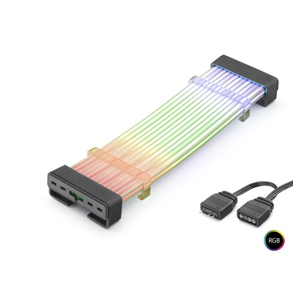 toptan-xml-dropshipping-24 Pin Argb Anakart Güç Uzatma Kablosu Bükülebilir 2 Mm 54 60 Led Siyah ND2801B