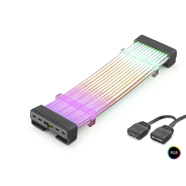 toptan-xml-dropshipping-24 Pin Argb Anakart Güç Uzatma Kablosu Bükülebilir 2 Mm 108 Led Siyah ND2812B