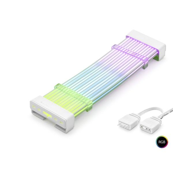 toptan-xml-dropshipping-24 Pin Argb Anakart Güç Uzatma Kablosu Bükülebilir 2 Mm 108 Led Beyaz ND2812W