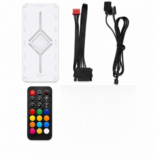 toptan-xml-dropshipping-Argb Fan Ve Led Kontrolcü Hub Seti Uzaktan Kumandalı Beyaz ND2816W