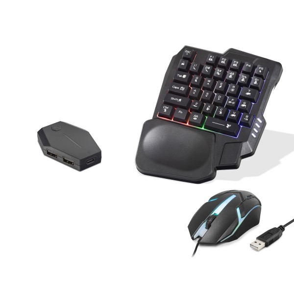toptan-xml-dropshipping-Mobil Oyun Klavye Mouse Dönüştürücü Seti Rgb Siyah ND762