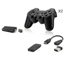 Retro Oyun Stick Hdmi Çift Gamepad Seti 2.4G Kablosuz - Siyah ND763