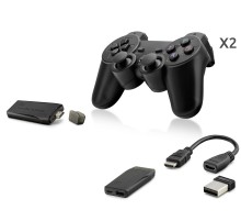 Retro Oyun Stick Hdmi Çift Gamepad Seti 2.4G Kablosuz - Siyah ND763