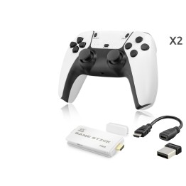 Retro Oyun Stick Hdmi Çift Gamepad Seti 64 Gb Kart Destekli 2.4G Kablosuz - Beyaz ND764