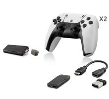 Retro Oyun Stick Hdmi Çift Gamepad Seti 64 Gb Kart Destekli 2.4G Kablosuz - Beyaz ND765
