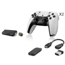 Retro Oyun Stick Hdmi Çift Gamepad Seti 64 Gb Kart Destekli 2.4G Kablosuz - Beyaz ND765